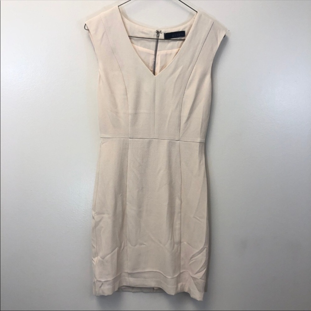 Boutique Sleeveless Cream Sheath Dress
